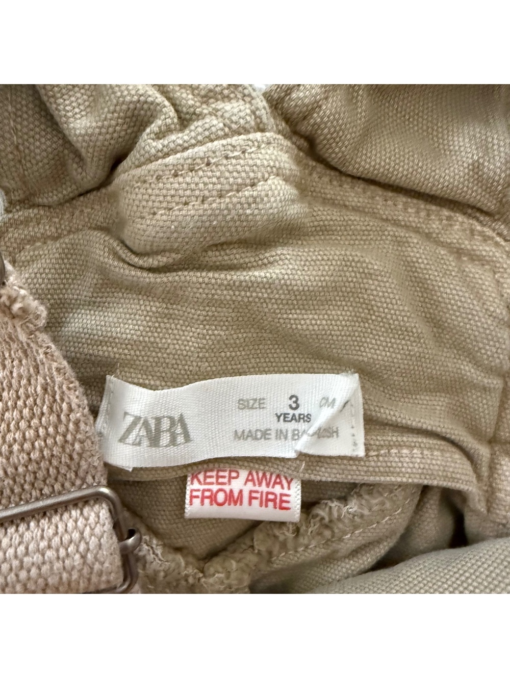 3t Zara Neutral Overalls - Picture 2 of 2